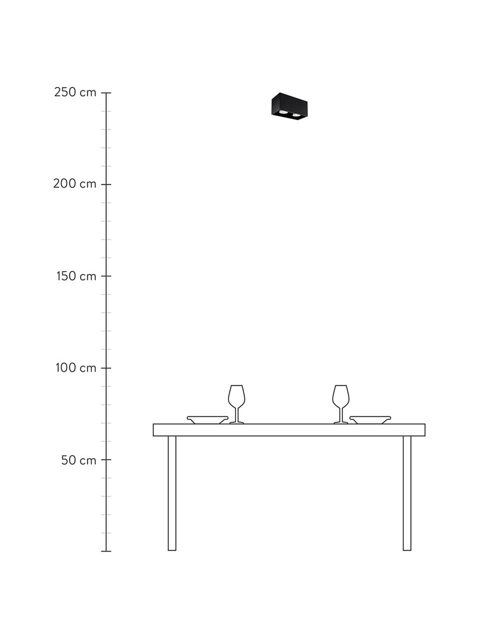 Kleiner Deckenstrahler Geo in Schwarz, Schwarz, B 20 x H 10 cm