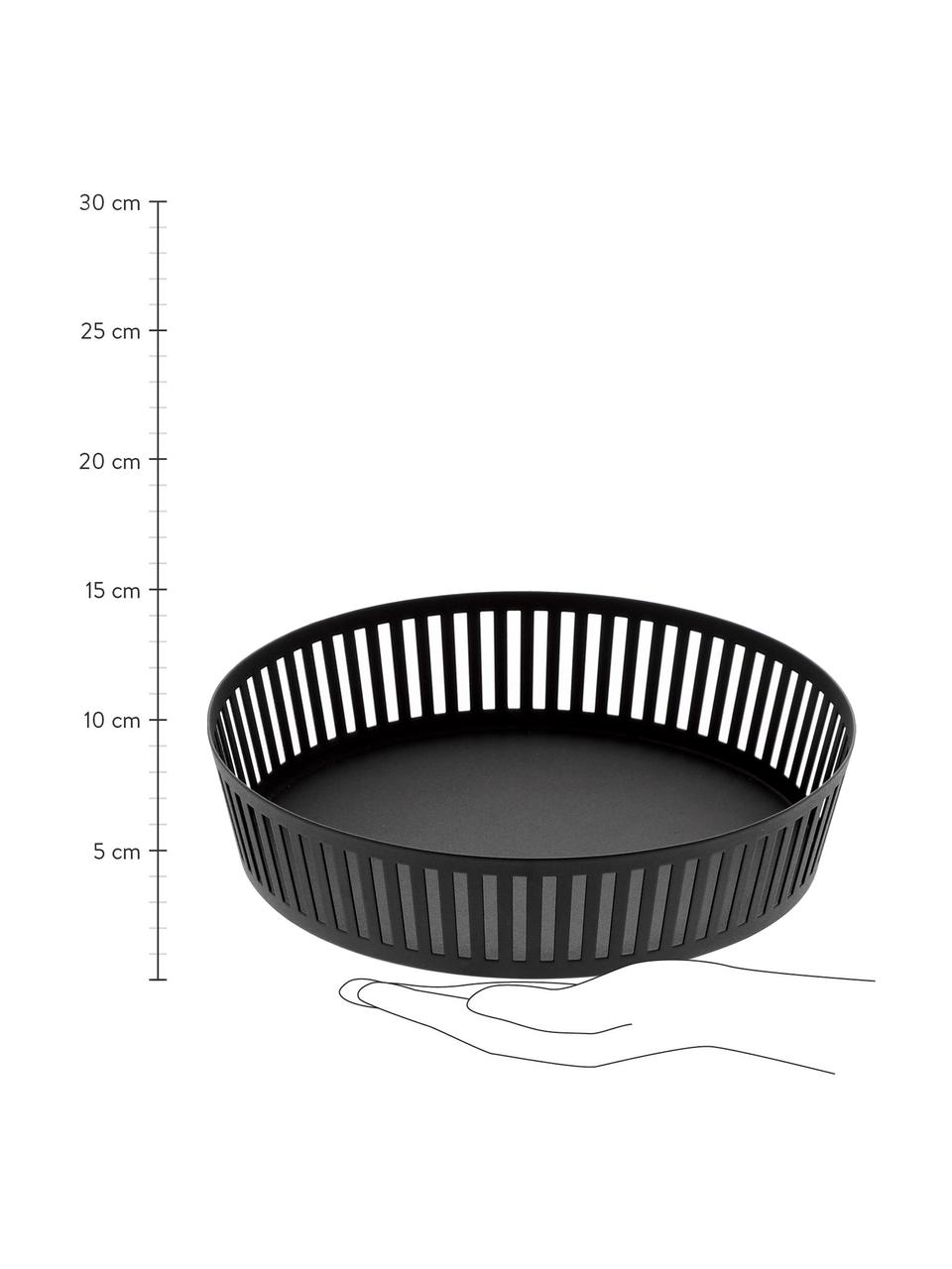 Panier de rangement Tower, Acier, enduit, Noir, Ø 25 x haut. 5 cm