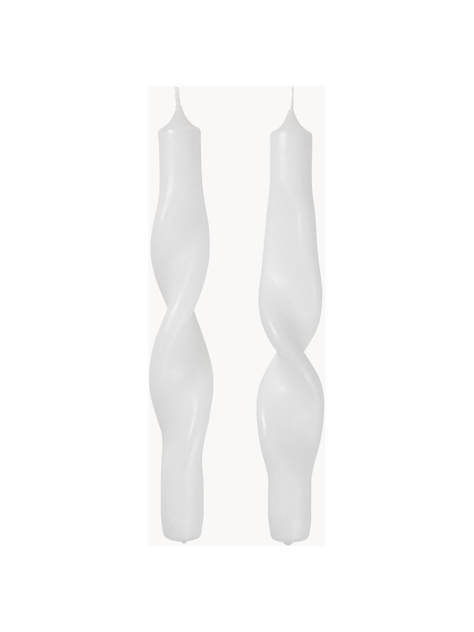 Candele a bastoncino Twist 2 pz, Paraffina, Bianco, Alt. 23 cm