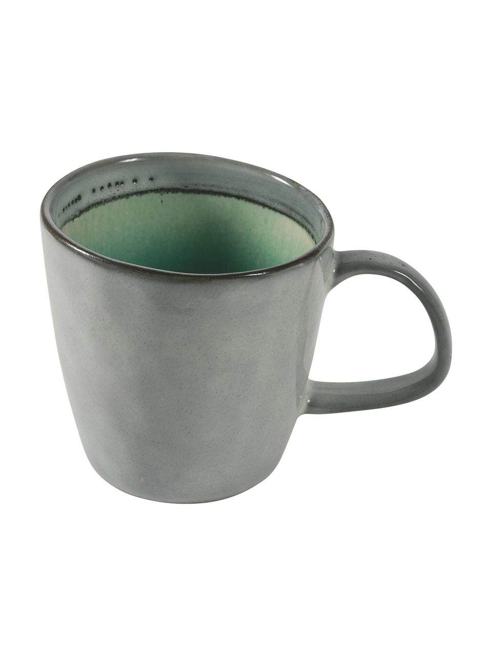 Tasse à café Bahamas, 6 élém., Grès cérame, Gris, multicolore, Ø 10 x haut. 10 cm