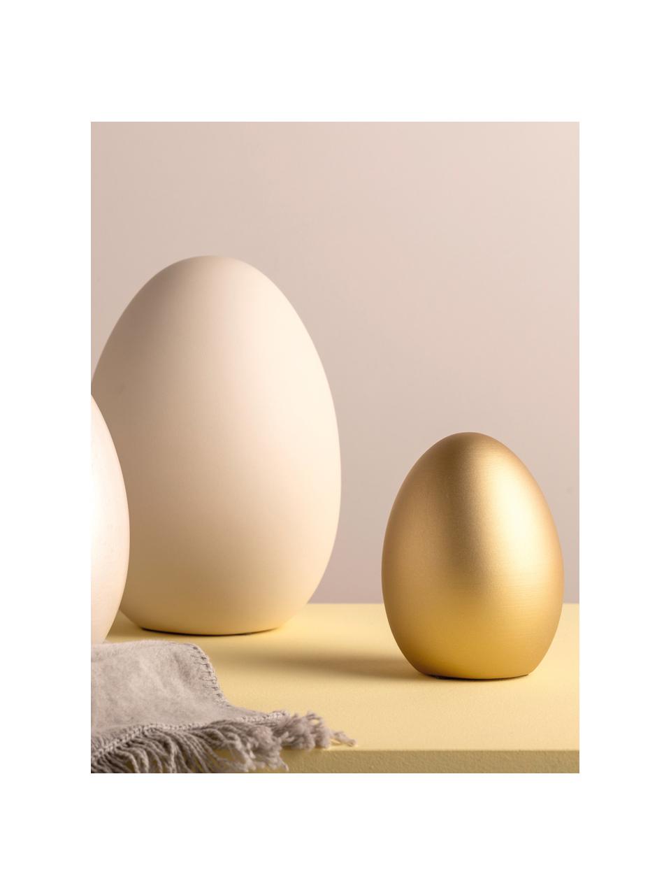 Oggetto decorativo uovo di Pasqua in ceramica Pesaro, Ceramica, Dorato, Ø 12 x Alt. 15 cm