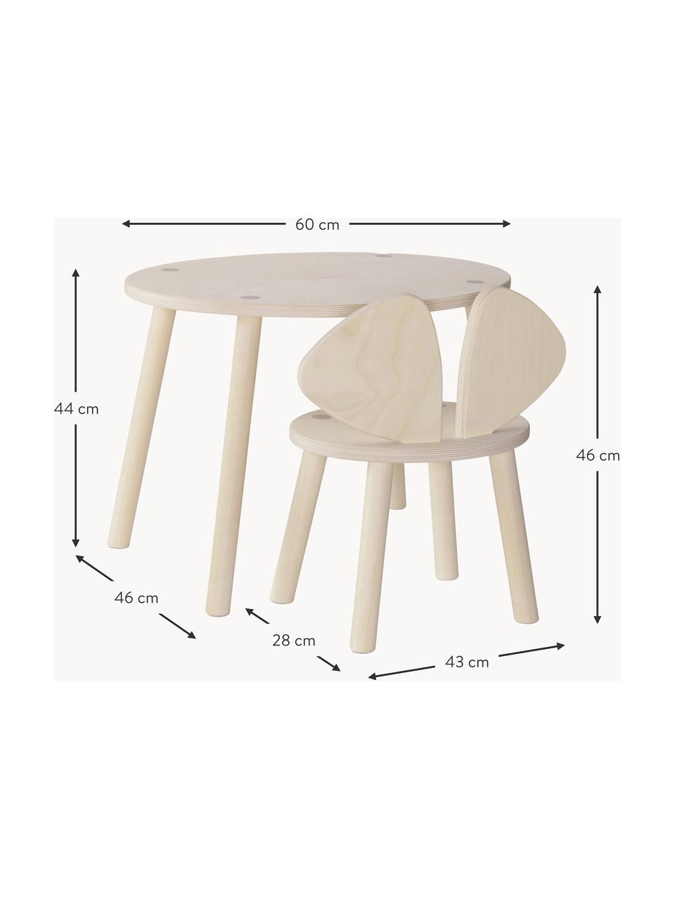 Set de mesa infantil con silla Mouse, 2 pzas., Chapa de madera de abedul

Este producto está hecho de madera de origen sostenible y con certificación FSC®., Abedul, Set de diferentes tamaños