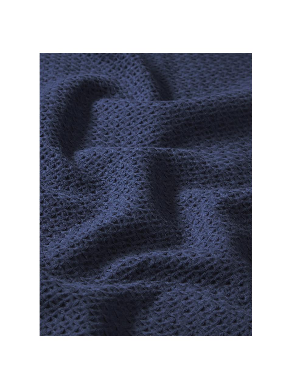 Vaflová deka Levana, 100 % bavlna

Materiál použitý v tomto produkte bol testovaný na škodlivé látky a certifikovaný podľa OEKO-TEX Standard 100 – Textile by OEKO-TEX® , CITEVE, 5763CIT., Tmavomodrá, Š 180 x D 250 cm