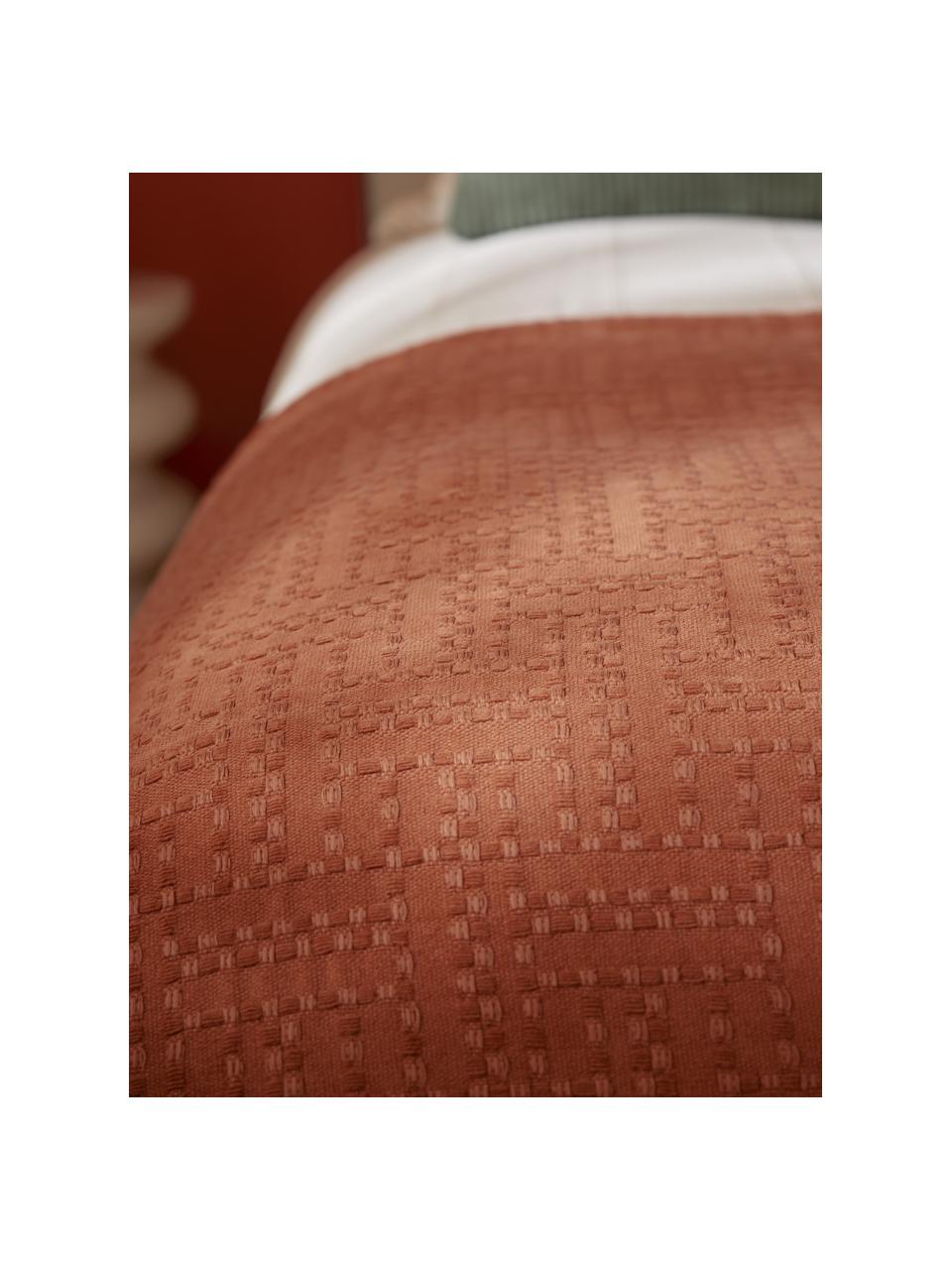 Couvre-lit en coton Lazlo, 100 % coton

Le matériau est certifié STANDARD 100 OEKO-TEX®, 5763CIT, CITEVE, Terracotta, larg. 230 x long. 250 cm (pour lits jusqu'à 180 x 200 cm)