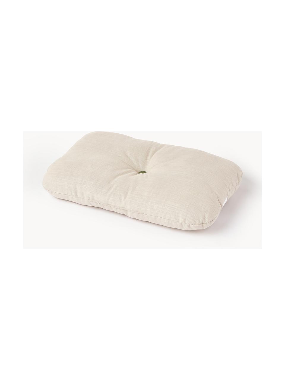 Bavlněný dekorativní polštář Devi, s výplní, Světle béžová, Š 30 cm, D 50 cm