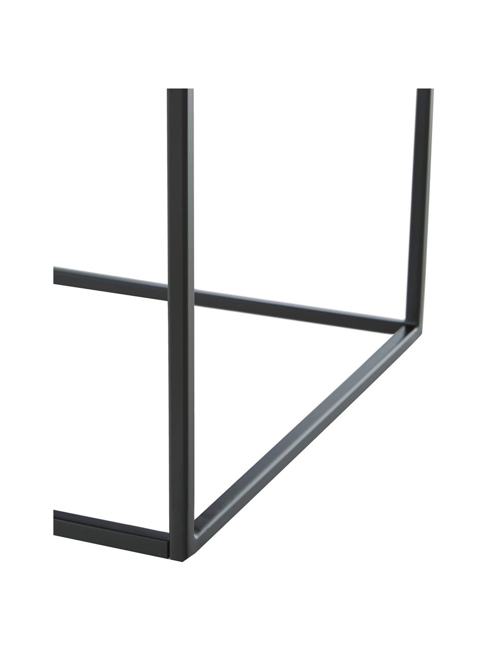 Mramorový odkládací stolek Alys, Černá, mramorovaná, Š 45 cm, V 50 cm