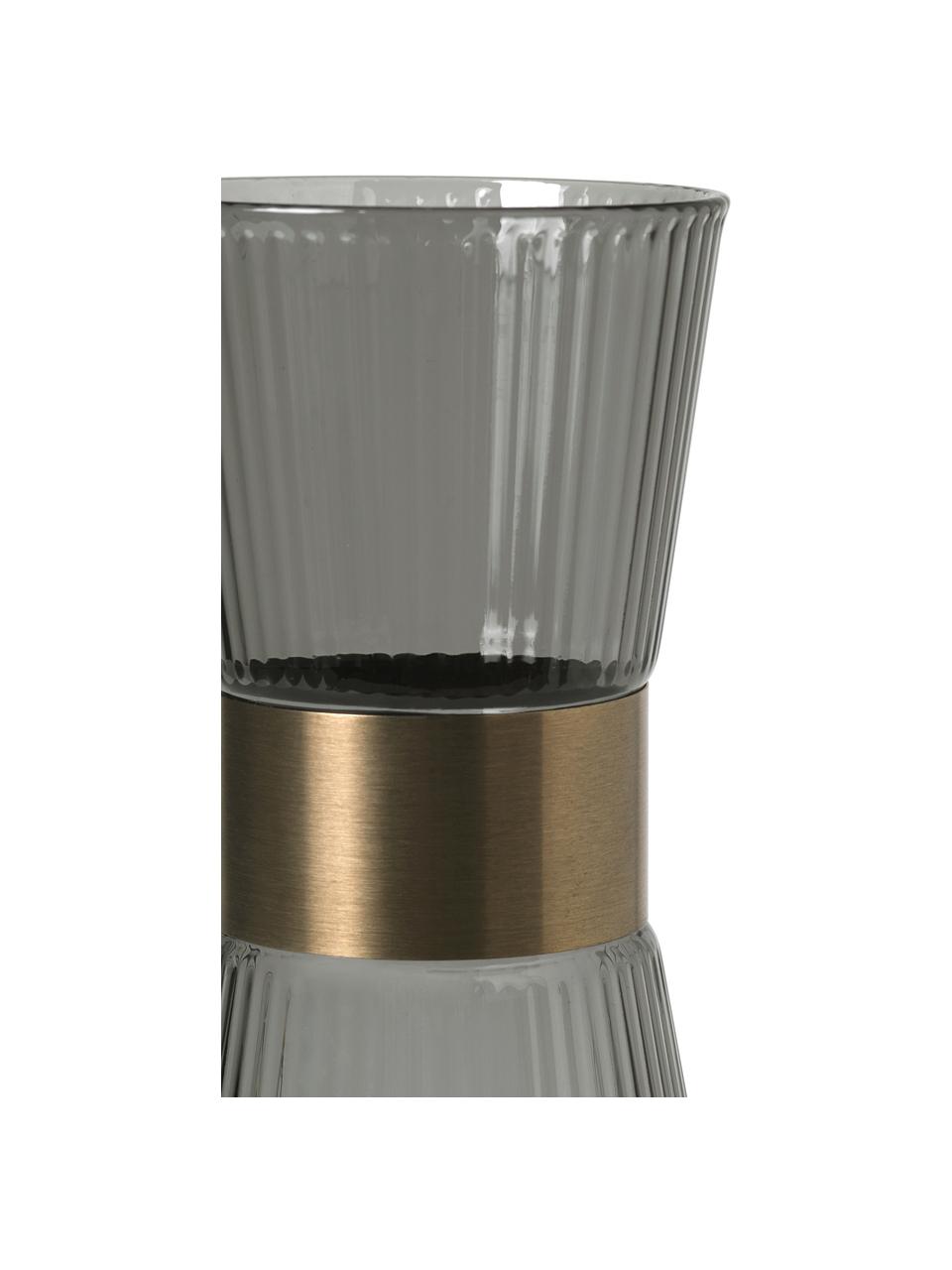 Mundgeblasene Karaffe Grand Cru aus Rauchglas, 1 L, Grau, transparent, Ø 12 x H 26 cm, 1 L