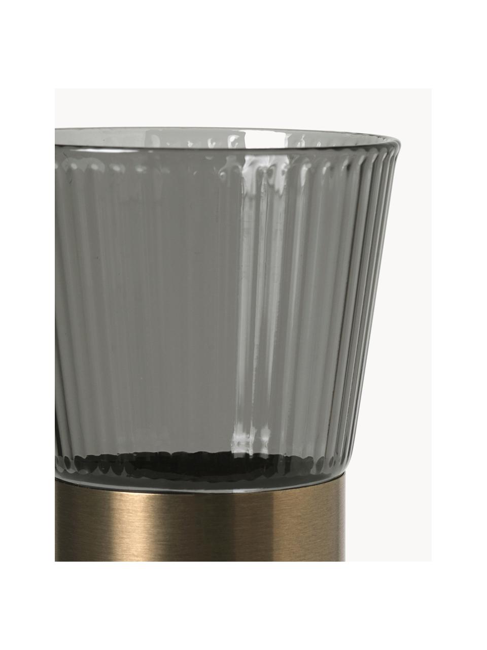 Mundgeblasene Wasserkaraffe Grand Cru aus Rauchglas, 1 L, Grau, transparent, 1 L