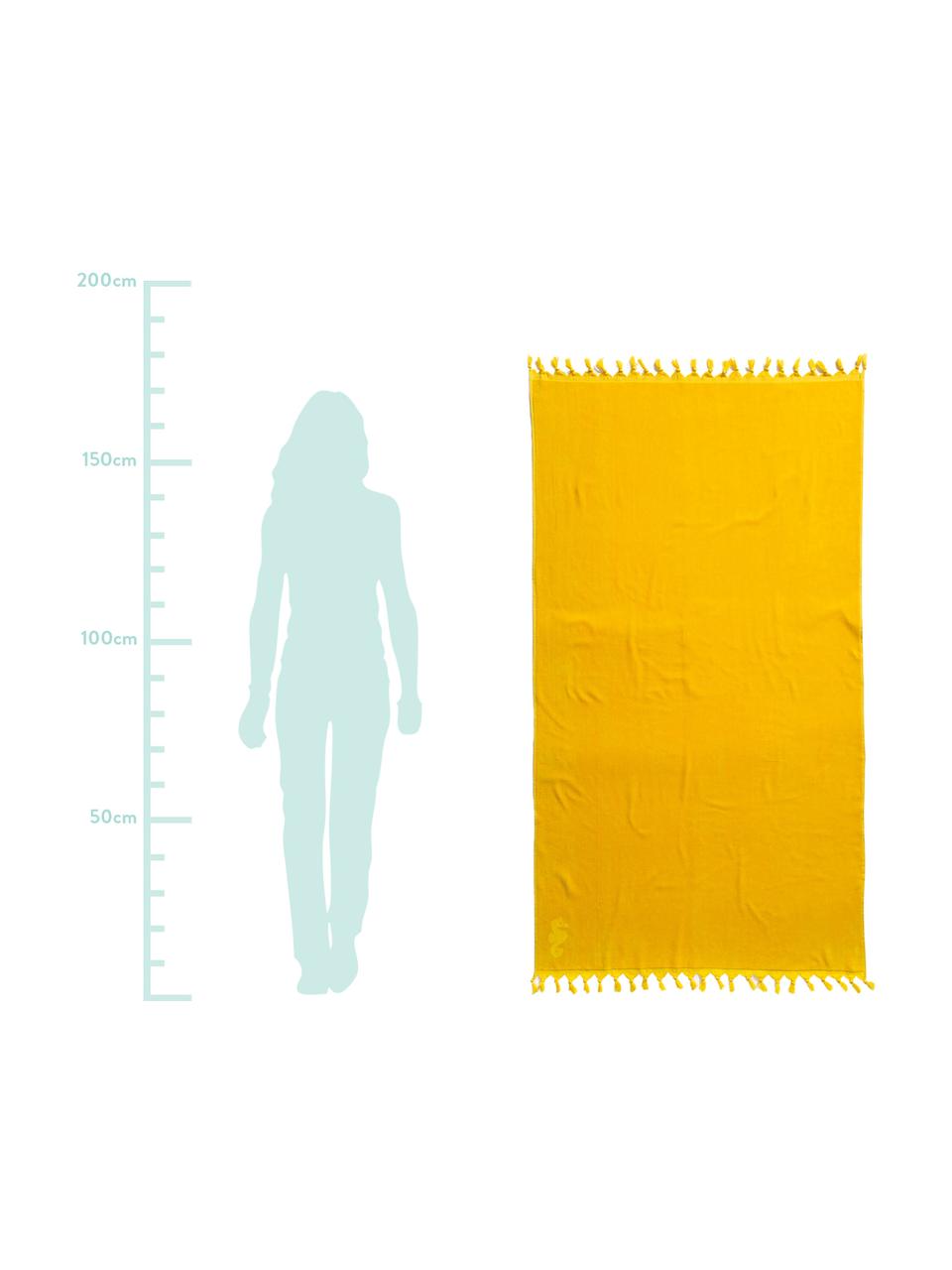 Fouta Lushie, Algodón
Gramaje medio, 355 g/m², Amarillo sol, An 100 x L 180 cm