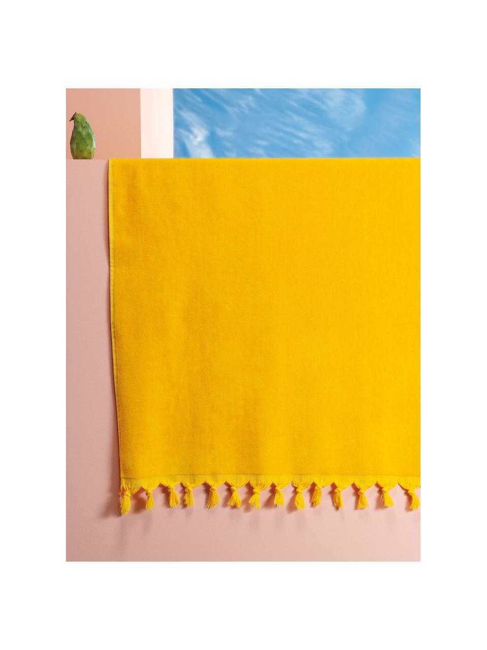 Hamamtuch Lushie, 100% Baumwolle
mittelschwere Stoffqualität, 355 g/m², Sonnengelb, 100 x 180 cm
