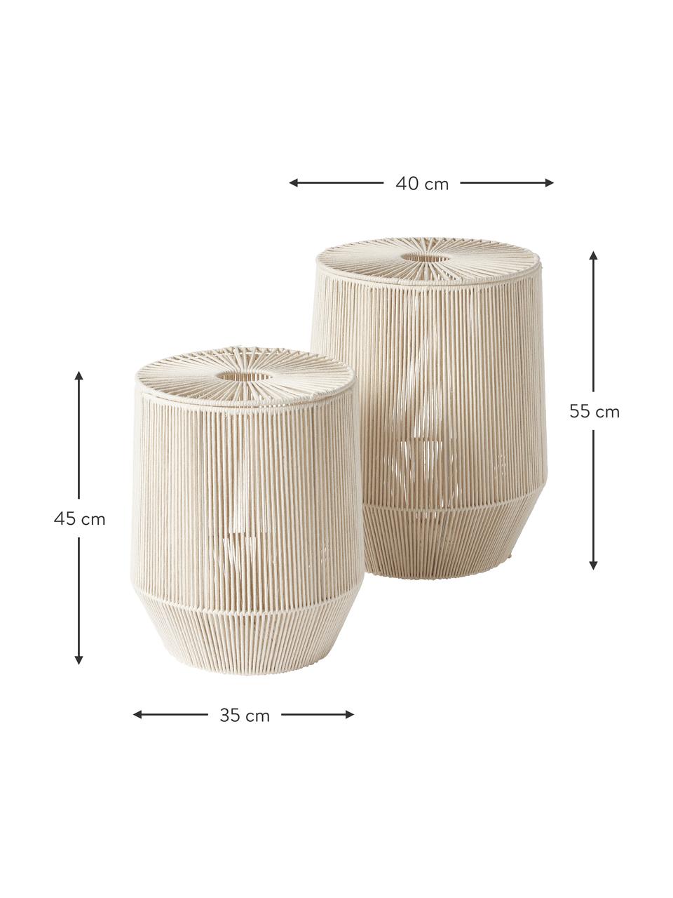 Set 2 cesti biancheria Gabe, Beige, Set in varie misure