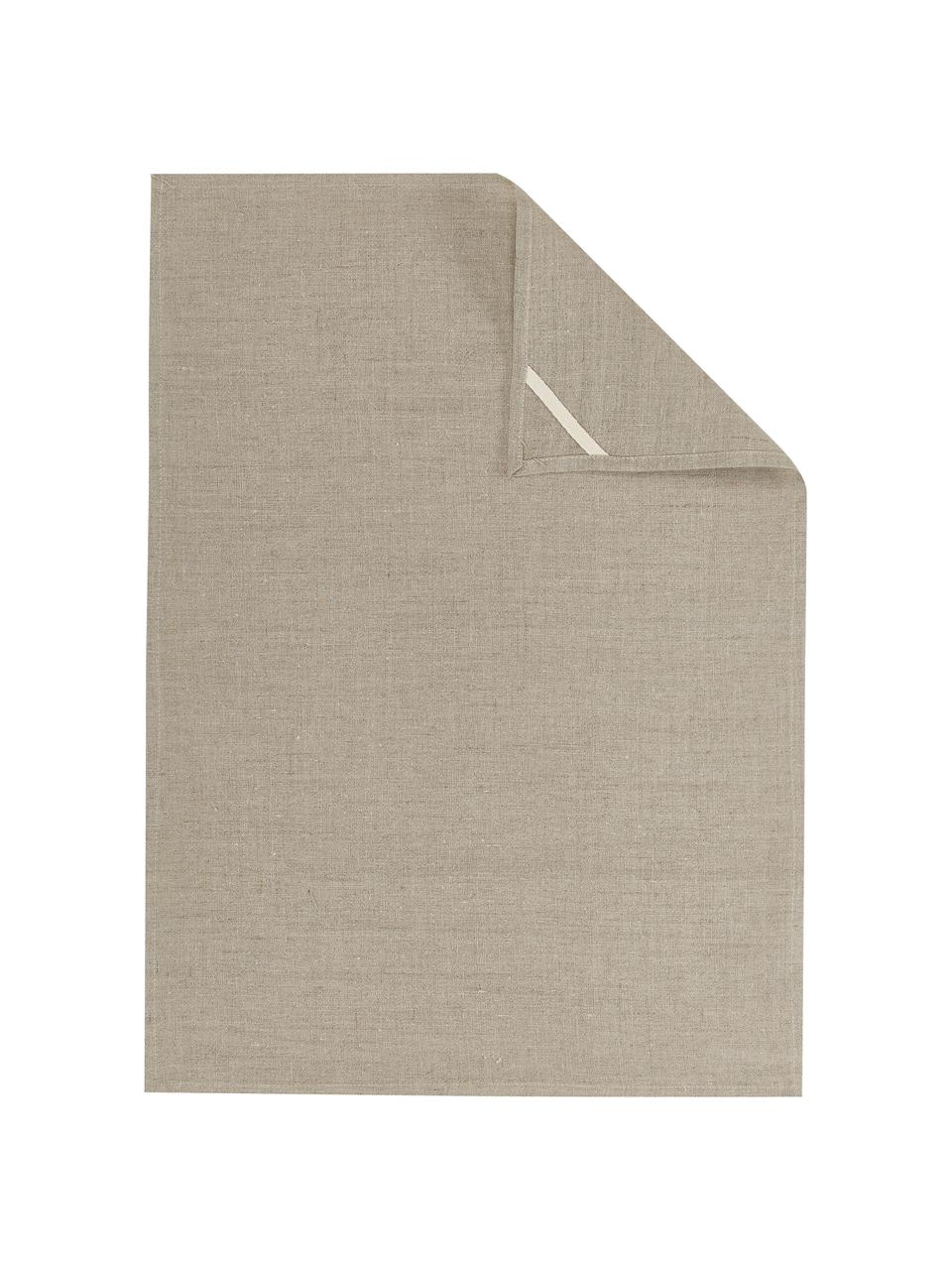 Leinen-Geschirrtuch Heddie, 100% Leinen, Beige, B 50 x L 70 cm