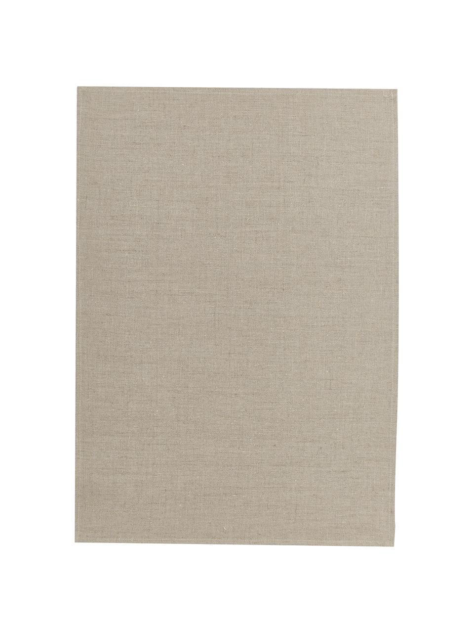 Leinen-Geschirrtuch Heddie, 100% Leinen, Beige, B 50 x L 70 cm