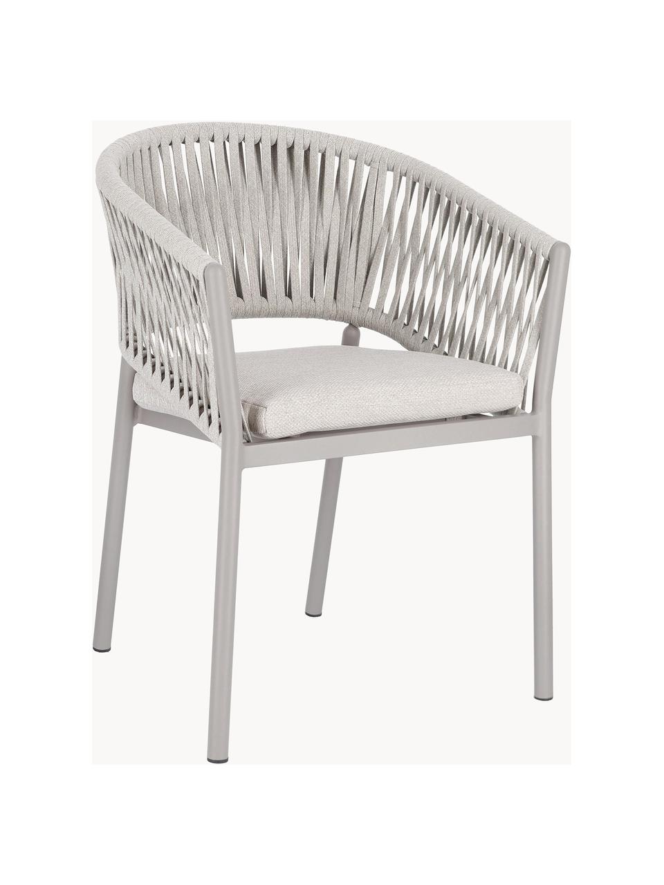 Zahradní židle s područkami Florencia, Světle béžová, světle šedá, Š 57 cm, H 60 cm