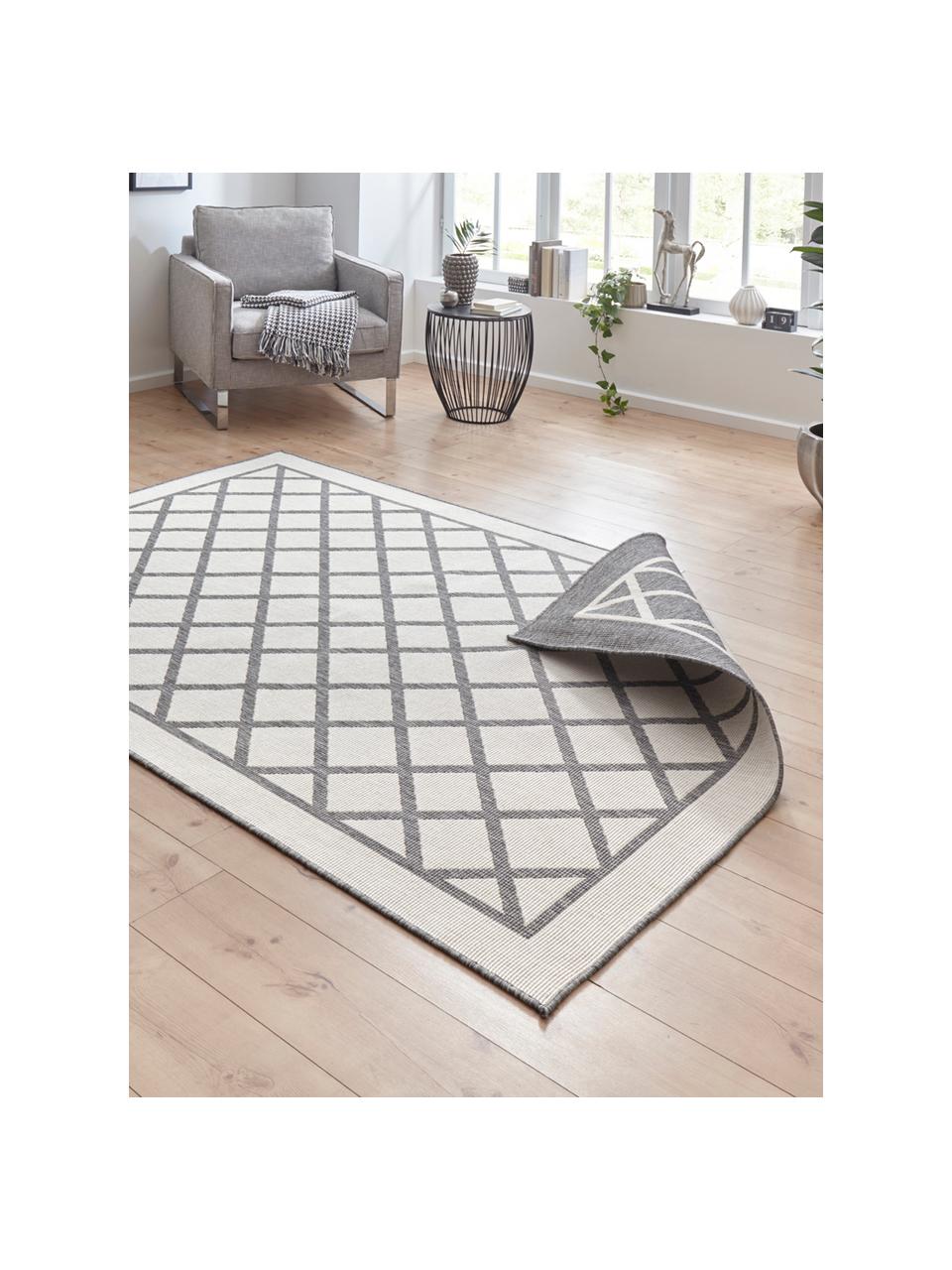 Alfombra reversible de interior/exterior Sydney, Gris, crema, An 160 x L 230 cm (Tamaño M)