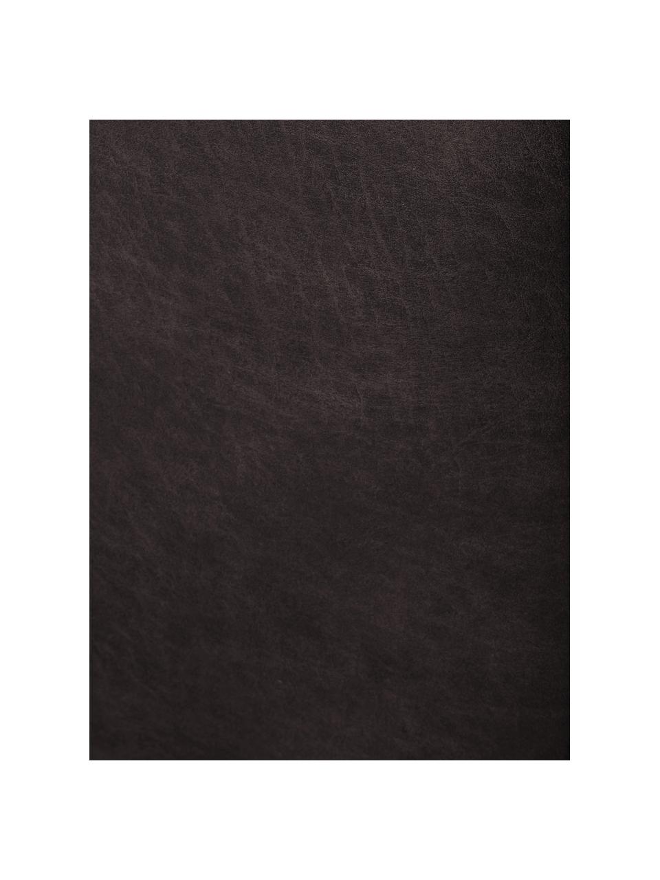 Voetenbank Lennon van gerecycled leer, Bekleding: gerecycled leer (70% leer, Frame: massief hout, multiplex, Poten: kunststof Dit product is , Leer taupe, B 88 x D 88 cm