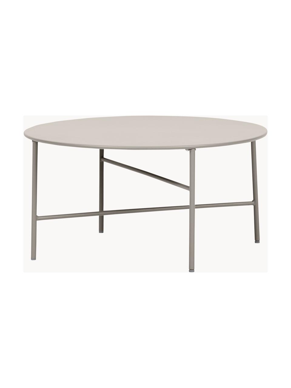 Garten-Couchtisch Vitus aus Metall, Metall, beschichtet, Hellbeige, Ø 70 x H 35 cm