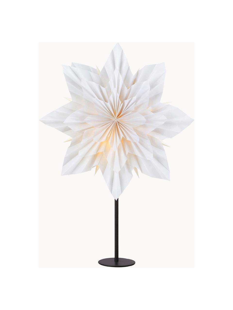 Stella di Natale luminosa fatta a mano Neela, Bianco, nero, Larg. 43 x Alt. 65 cm