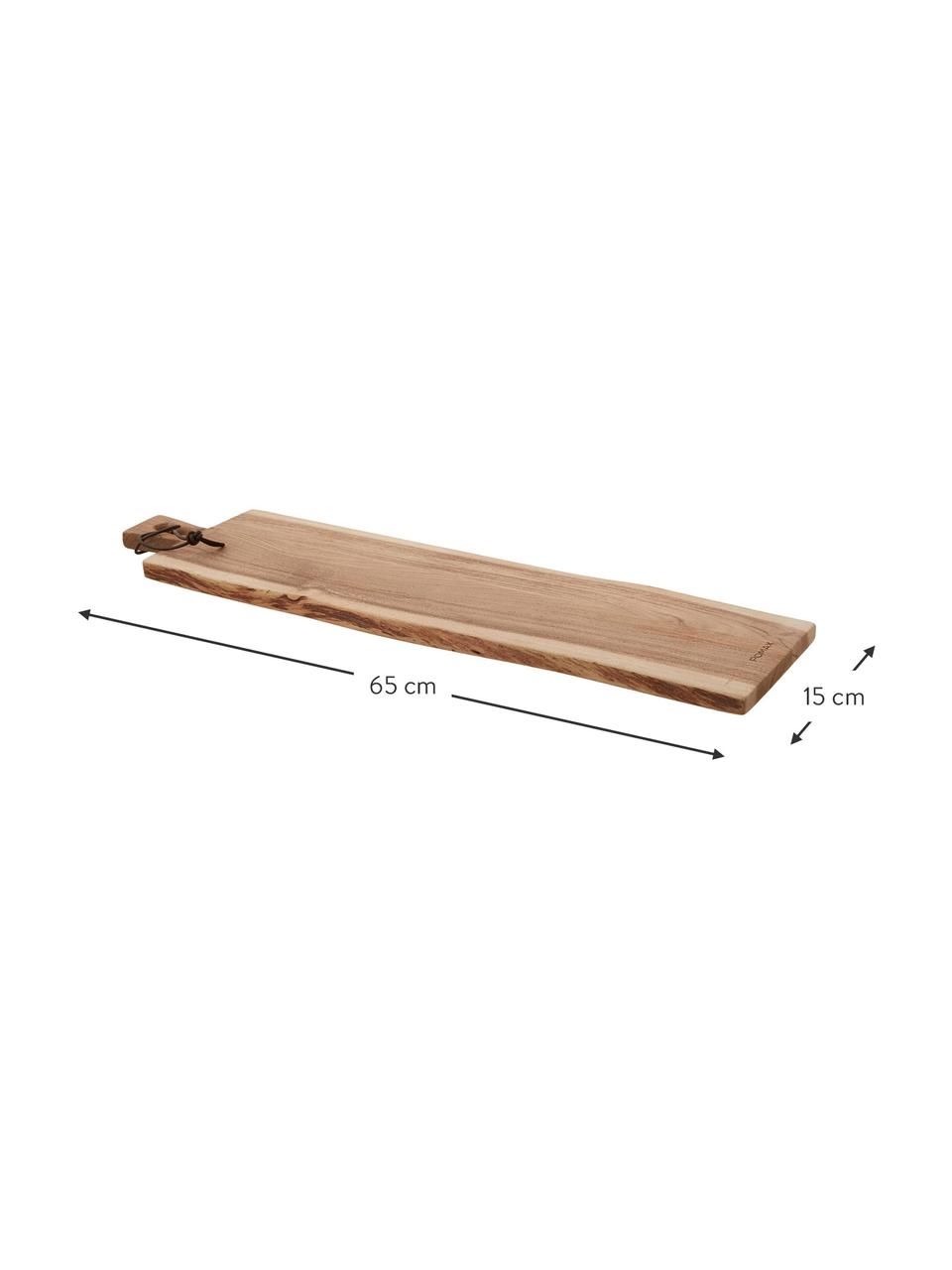 Akazienholz-Schneidebrett Limitless, L 65 x B 15 cm, Akazienholz, Dunkles Holz, L 65 x B 15 cm