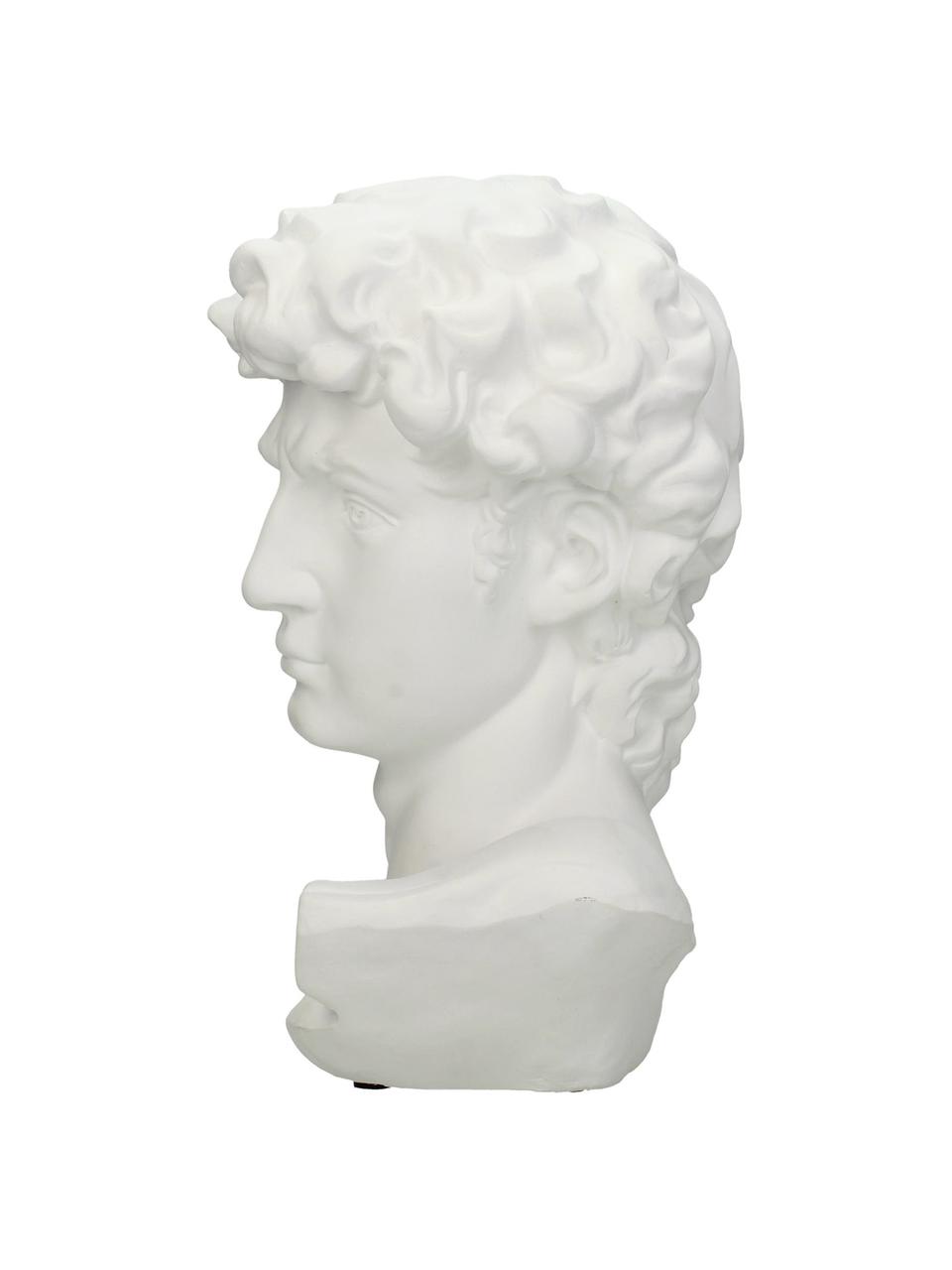 Figura decorativa David, Poliresina, Blanco, An 17 x Al 30 cm
