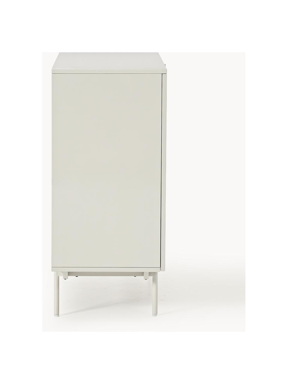 Holz-Highboard Elona, Korpus: Mitteldichte Holzfaserpla, Hellbeige, B 100 x H 120 cm