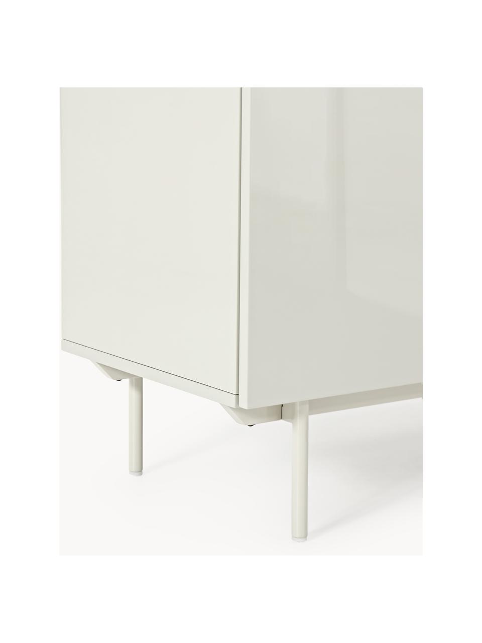 Holz-Highboard Elona, Korpus: Mitteldichte Holzfaserpla, Hellbeige, glänzend, B 100 x H 120 cm