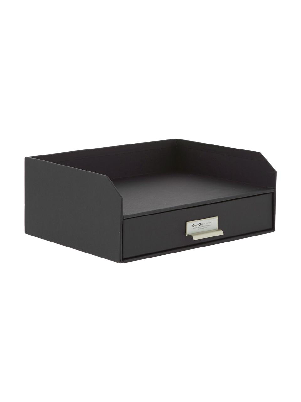 Organizer da ufficio Walter, Organizer: solido, cartone laminato, Nero, Larg. 33 x Alt. 13 cm