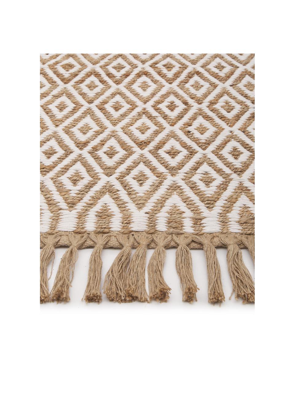 Alfombra artesanal de yute Ramos, 100% yute, Beige, An 80 x L 150 cm (Tamaño XS)