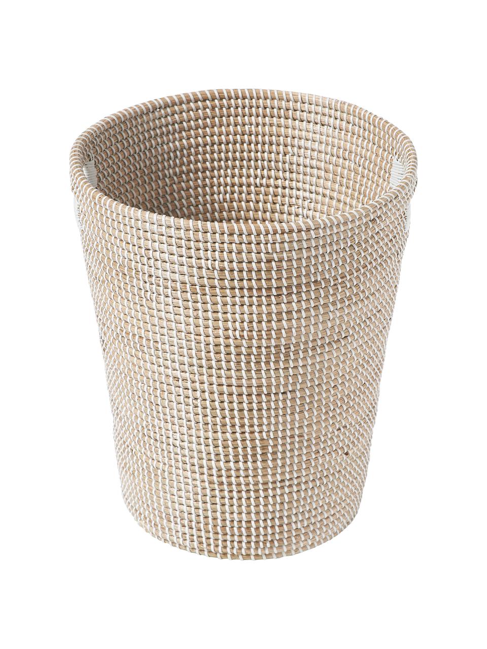 Aufbewahrungskorb Aleya aus Seegrass mit Deckel, Seegras, Kunststoff, Beige, Ø 40 x H 53 cm