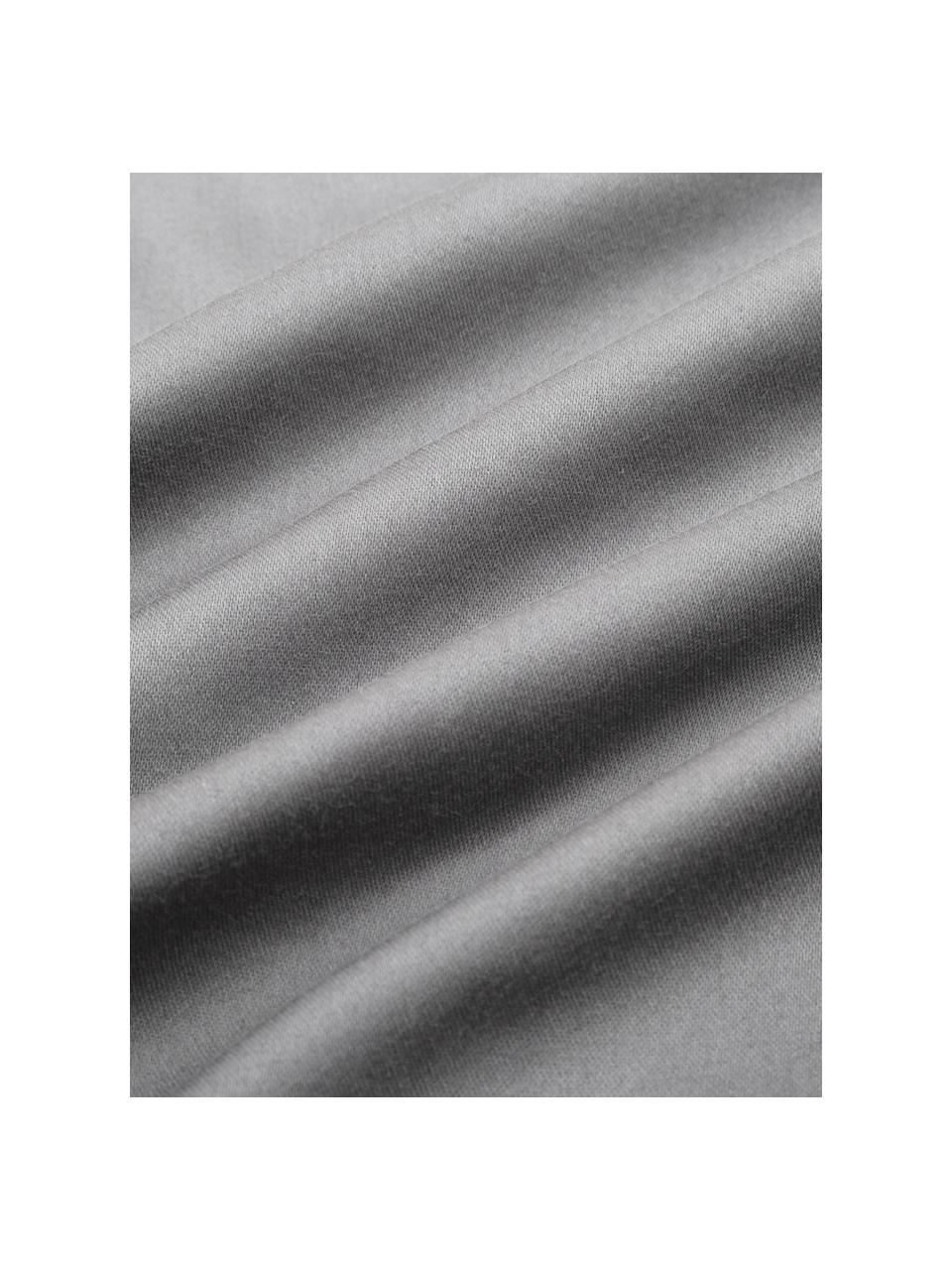 Funda de almohada de satén Premium, 50 x 85 cm, Gris oscuro, An 50 x L 85 cm