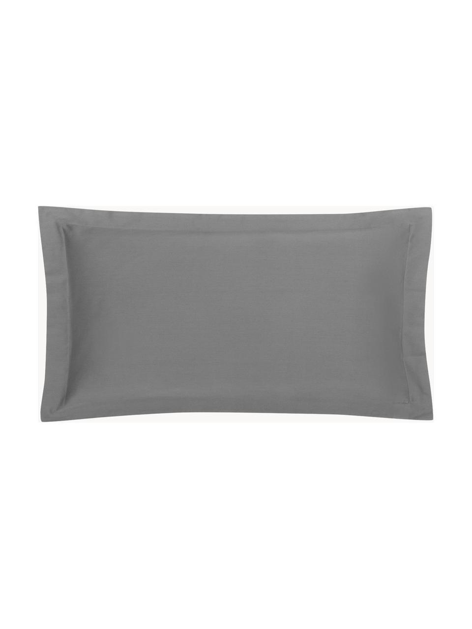 Funda de almohada de satén Premium, 50 x 85 cm, Gris oscuro, An 50 x L 85 cm