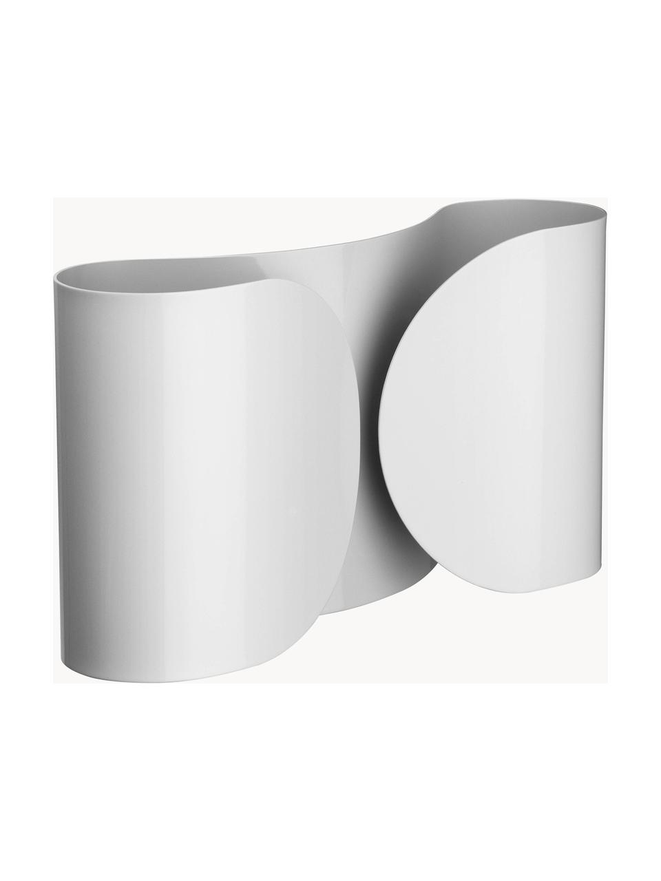 Aplique de diseño Foglio, Acero recubierto, Blanco, An 38 x Al 21 cm