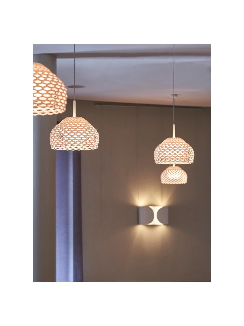 Design wandlamp Foglio, Gecoat staal, Wit, B 38 x D 21 cm
