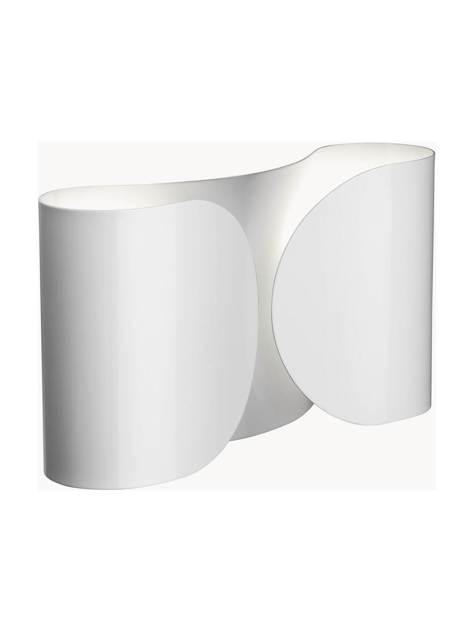 Design Wandleuchte Foglio, Stahl, beschichtet, Weiß, B 38 x H 21 cm