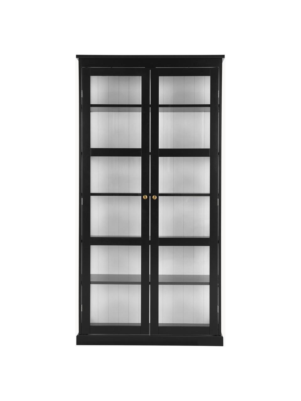 Vitrina Wilma, Estructura: tablero de fibras de dens, Negro, An 98 x Al 193 cm