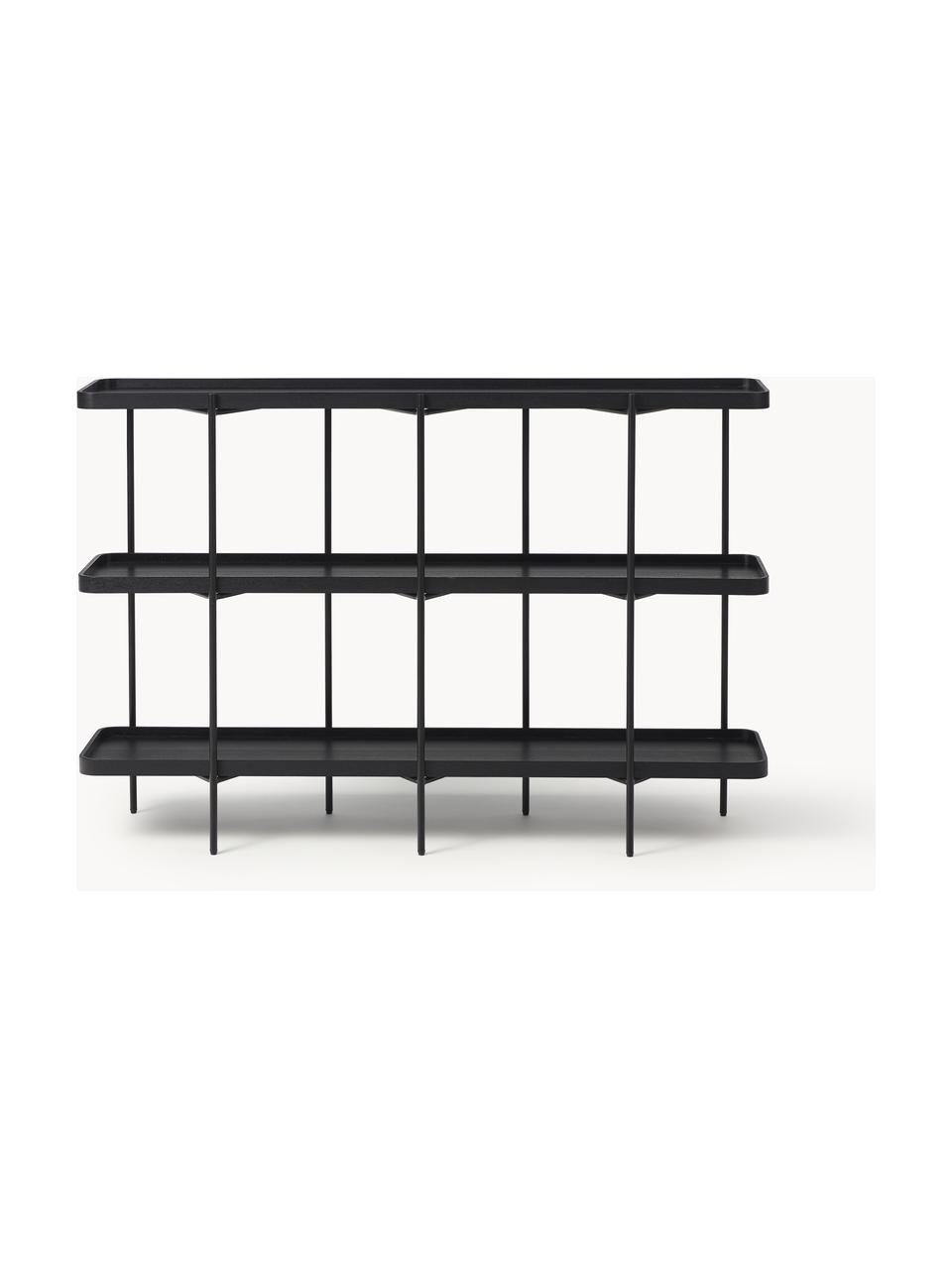 Regal Renee, Einlegeböden: Mitteldichte Holzfaserpla, Gestell: Metall, pulverbeschichtet, Schwarz, B 150 x H 100 cm
