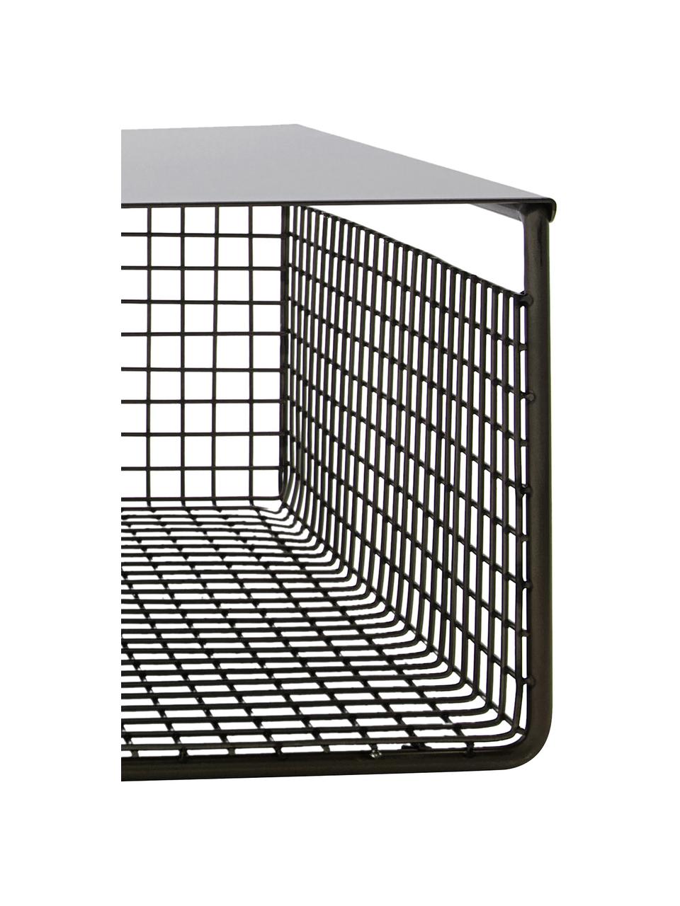Scaffale sottopiano in acciaio Fari 2 pz, Acciaio rivestito, Nero, Larg. 35 x Alt. 14 cm