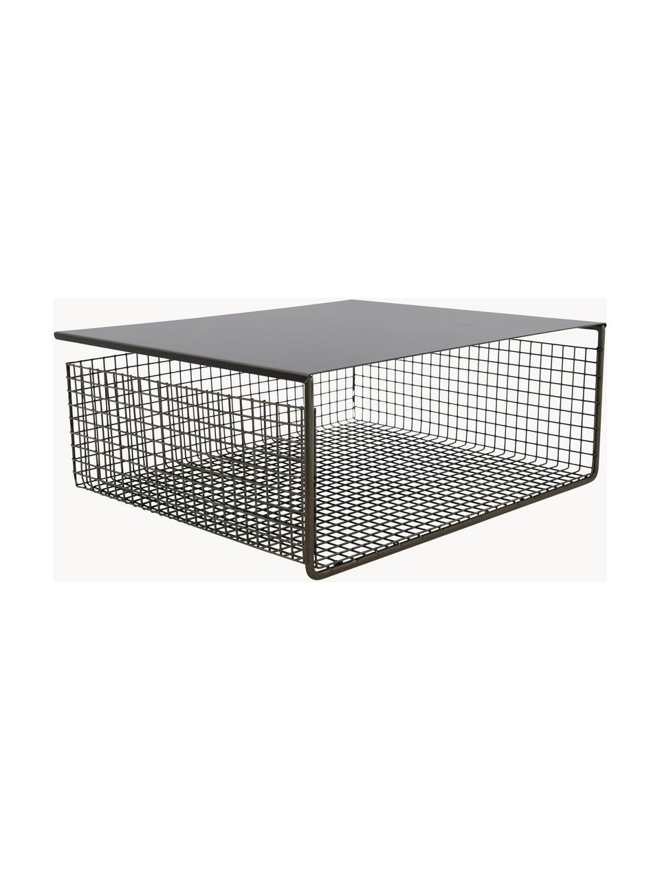 Scaffale sottopiano in acciaio Fari 2 pz, Acciaio rivestito, Nero, Larg. 35 x Alt. 14 cm