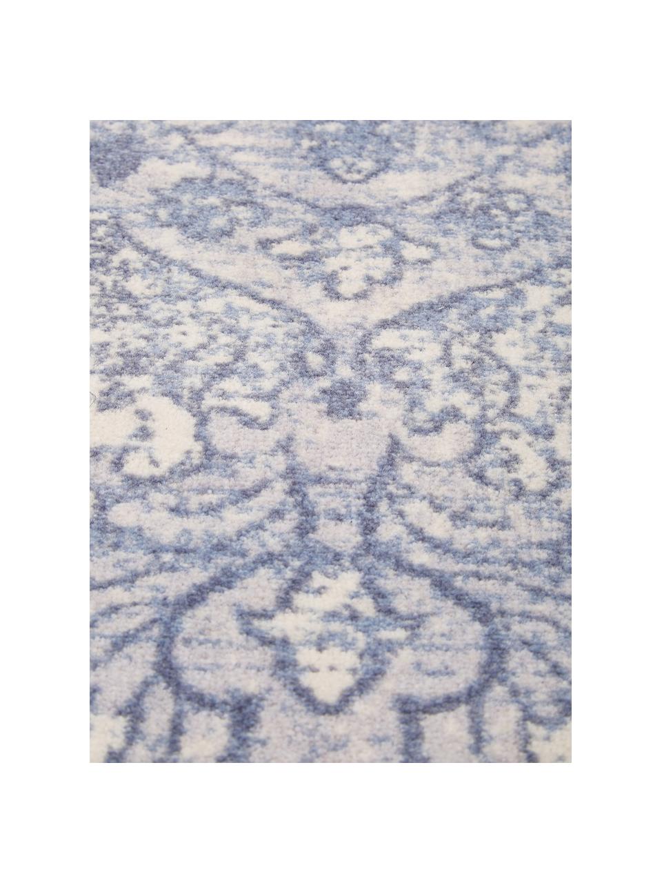 Tappeto vintage in nylon e cotone Elegant, Retro: 100% cotone, Blu, Larg. 160 x Lung. 230 cm (taglia M)