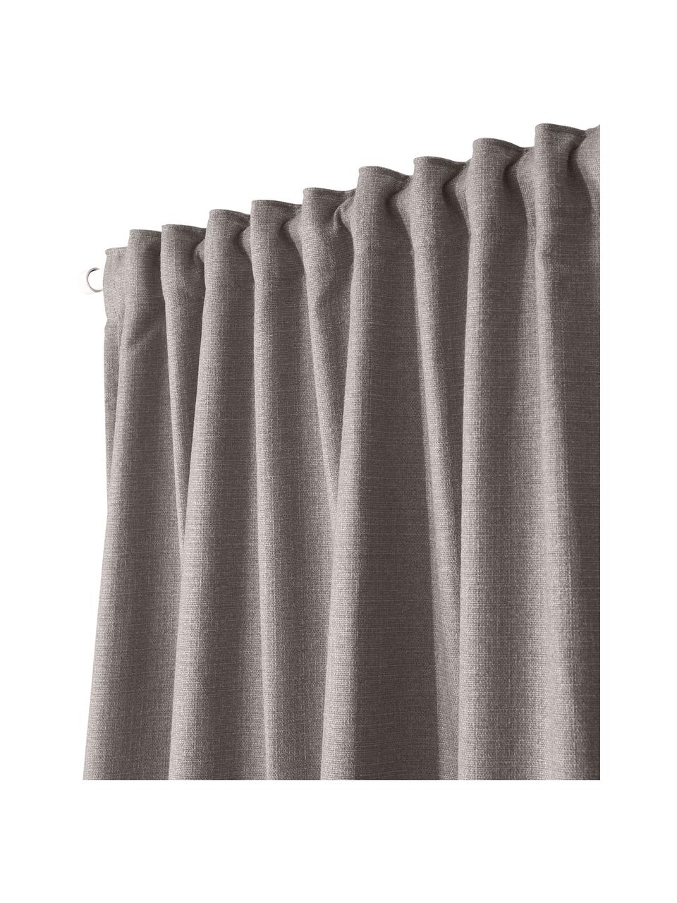 Zasłona nieprzezroczysta Jensen, 2 szt., 95% poliester, 5% nylon, Szary, S 130 x D 260 cm