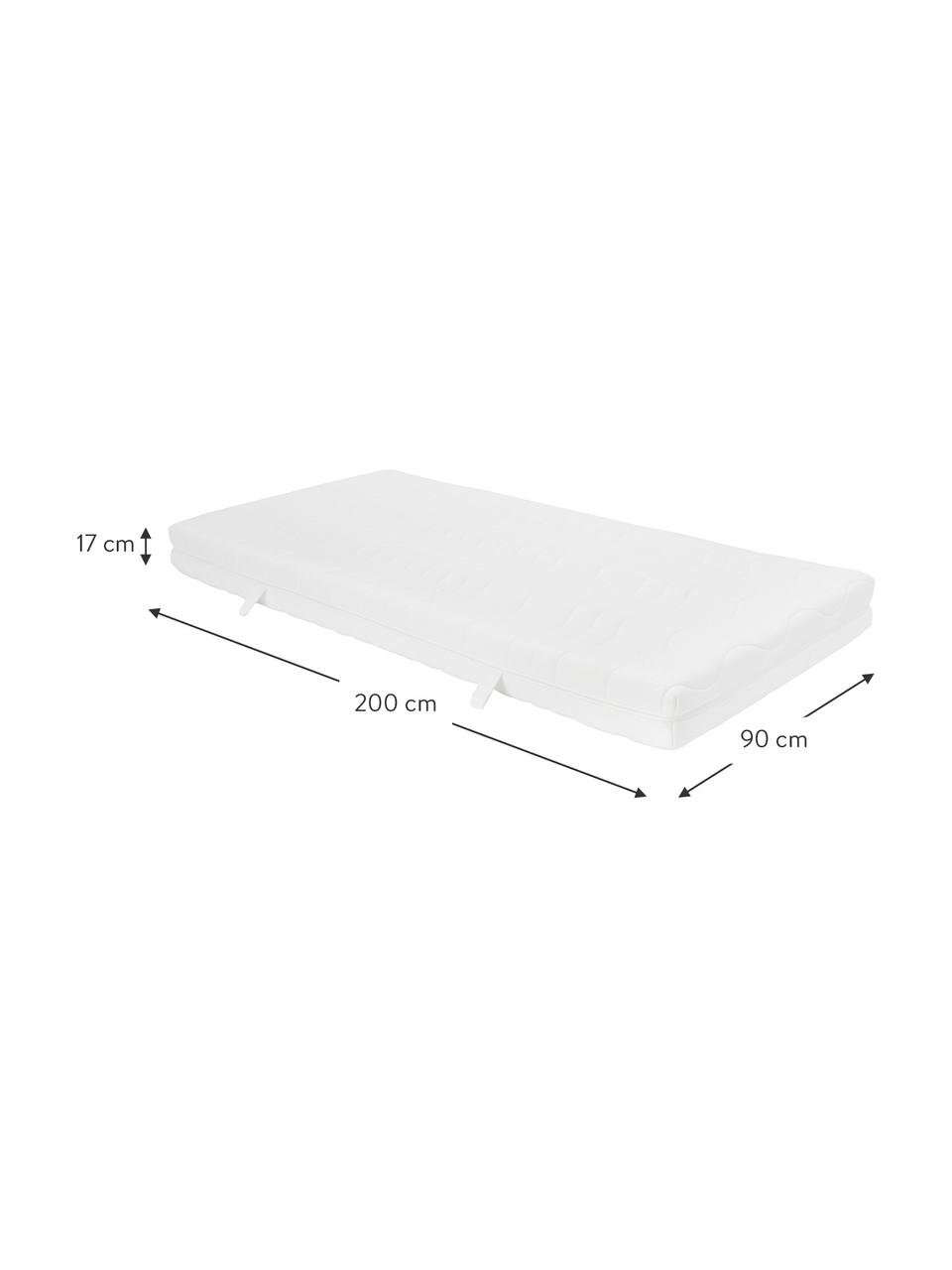 Colchón de espuma de 7 zonas Vital, Funda: jersey doble TENCEL® (56%, Blanco, 90 x 200 cm