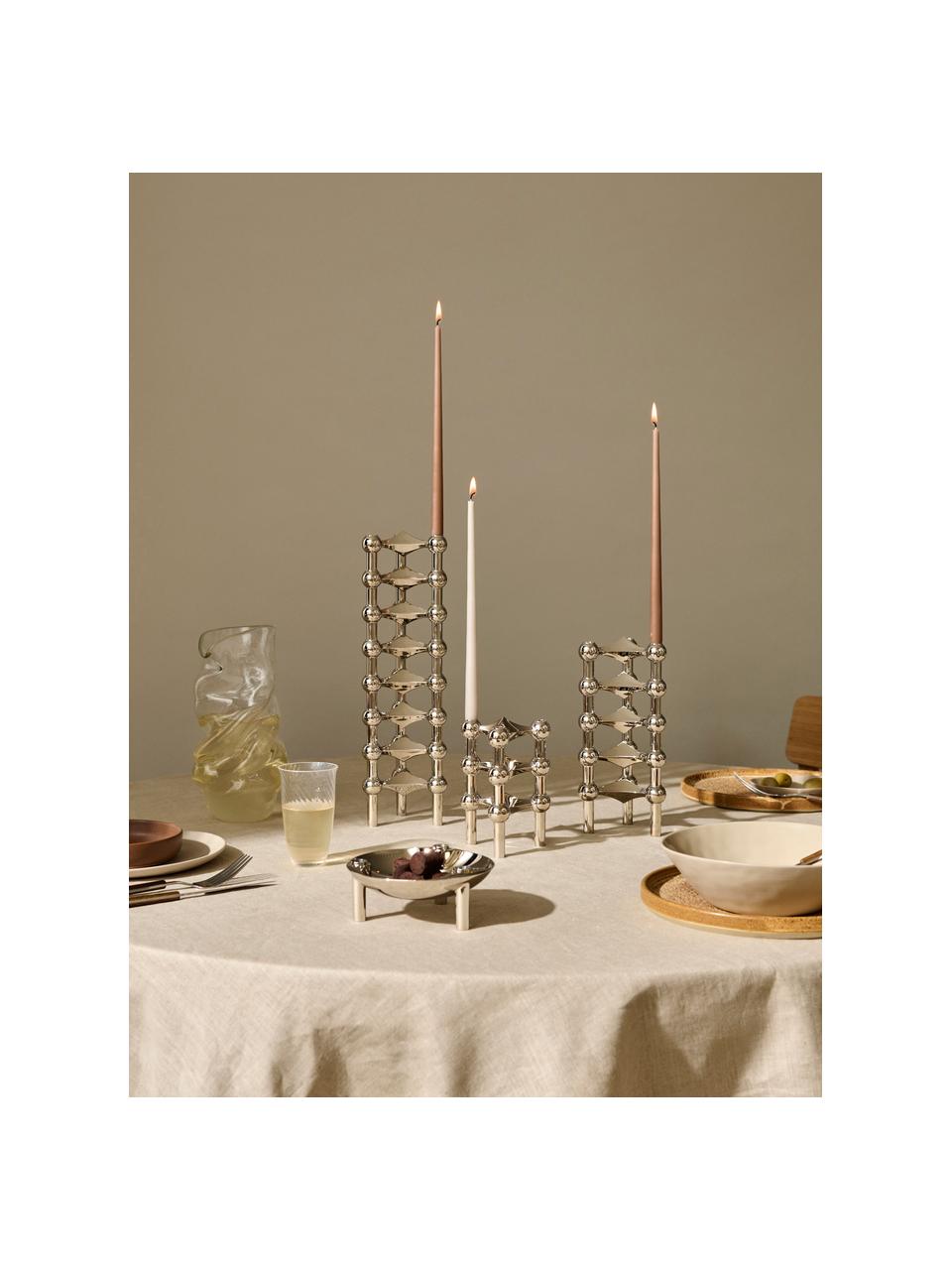 Tenké stolní svíčky Stoff Nagel, 6 ks, Parafínový vosk, Taupe, Ø 1 cm, V 29 cm