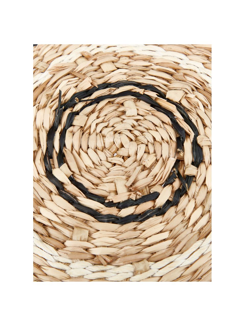 Okrúhle prestieranie z morskej trávy Kama, Morská tráva, Béžová, biela, čierna, Ø 38 cm