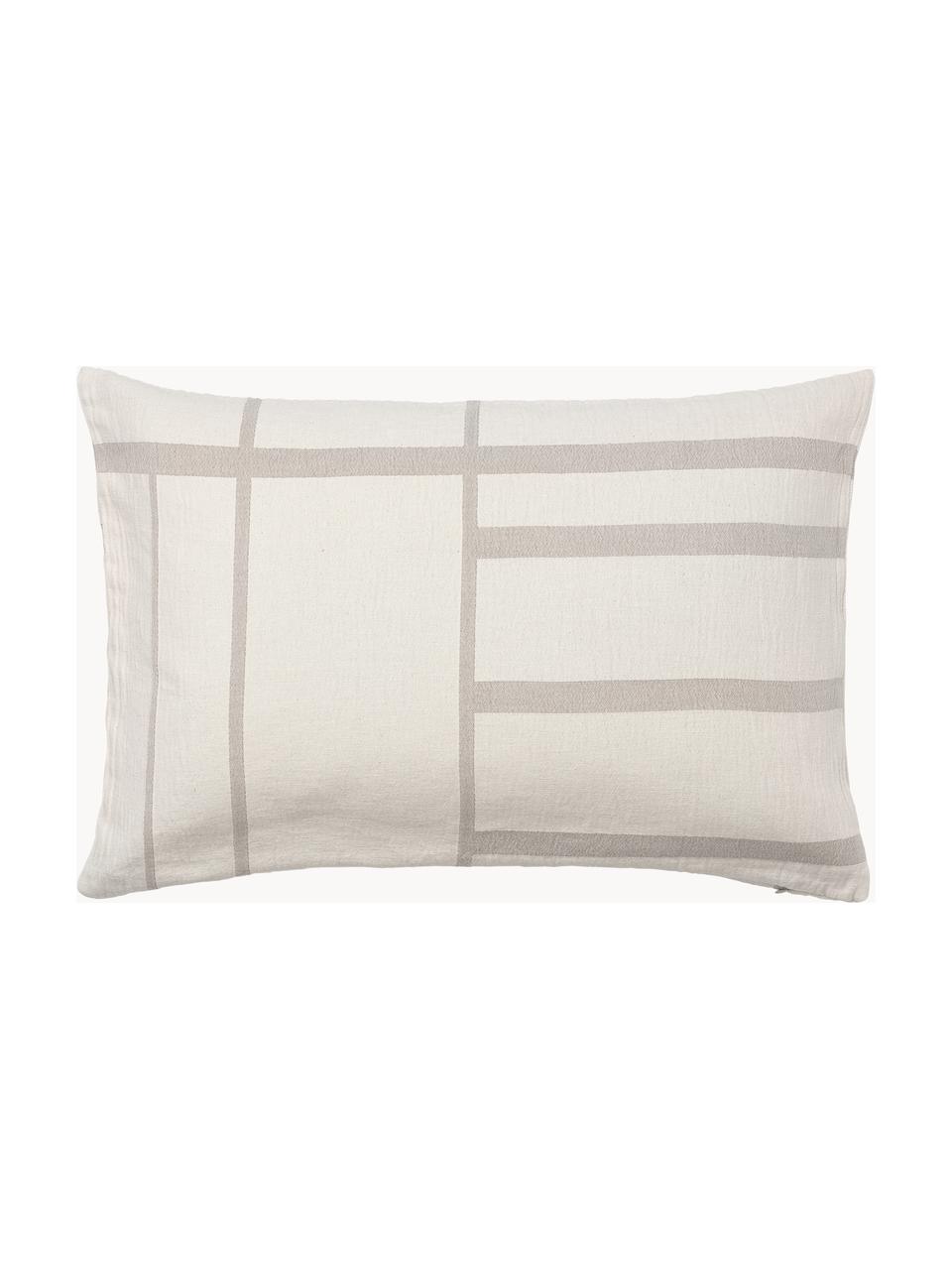 Katoenen kussenhoes Architecture, Katoen, Beige, Off White, B 40 x B 60 cm