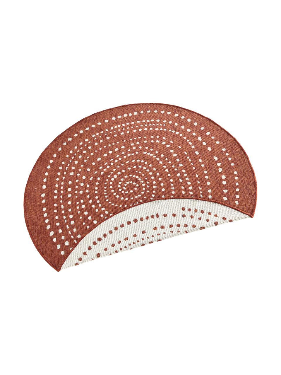 Okrągły dwustronny dywan wewnętrzny/zewnętrzny Bali, Terakota, odcienie kremowego, Ø 140 cm (Rozmiar M)
