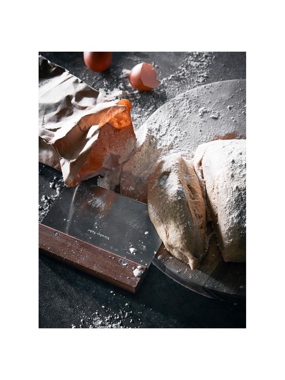 Teigschneider Puka aus Akazienholz und Edelstahl, Griff: Akazienholz, Dunkles Holz, Edelstahl, B 15 x H 12 cm