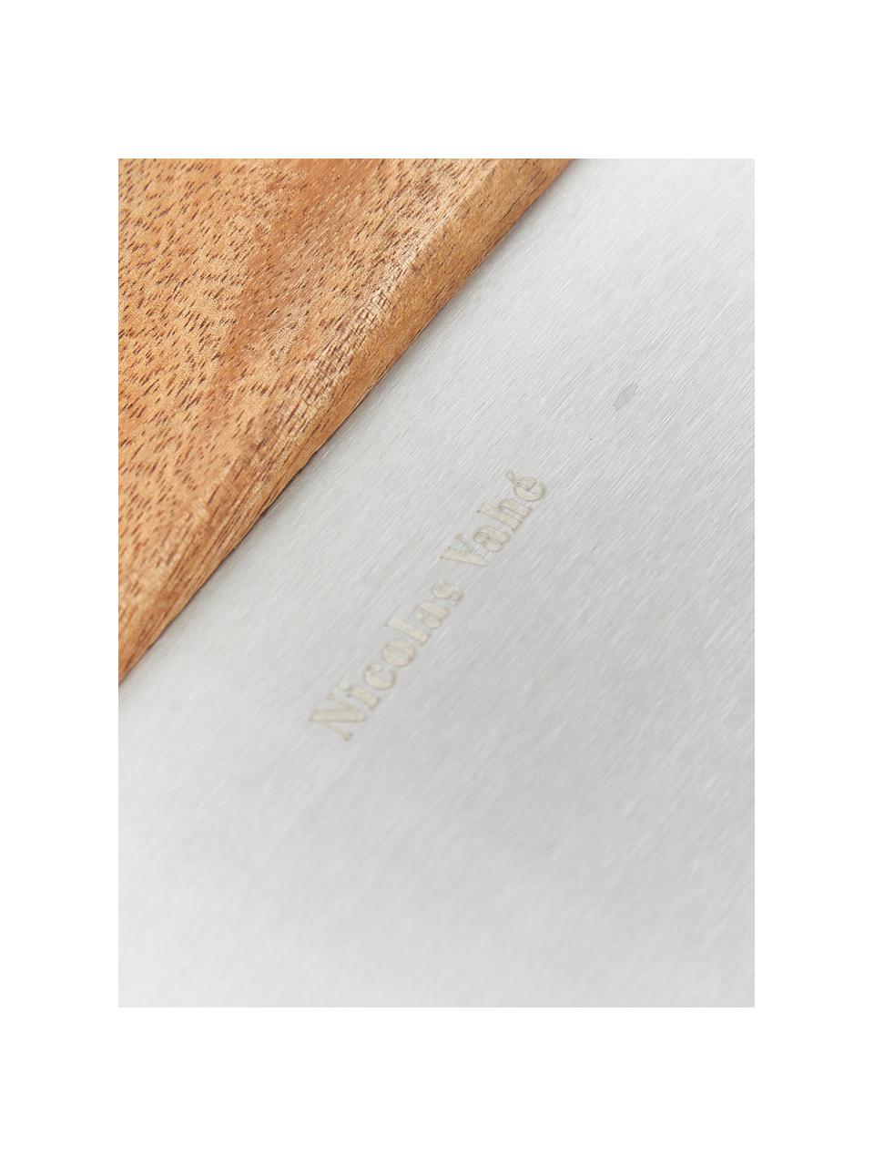 Deegsnijder Puka van acaciahout en edelstaal, Donker hout, zilverkleurig, B 15 cm x H 12 cm