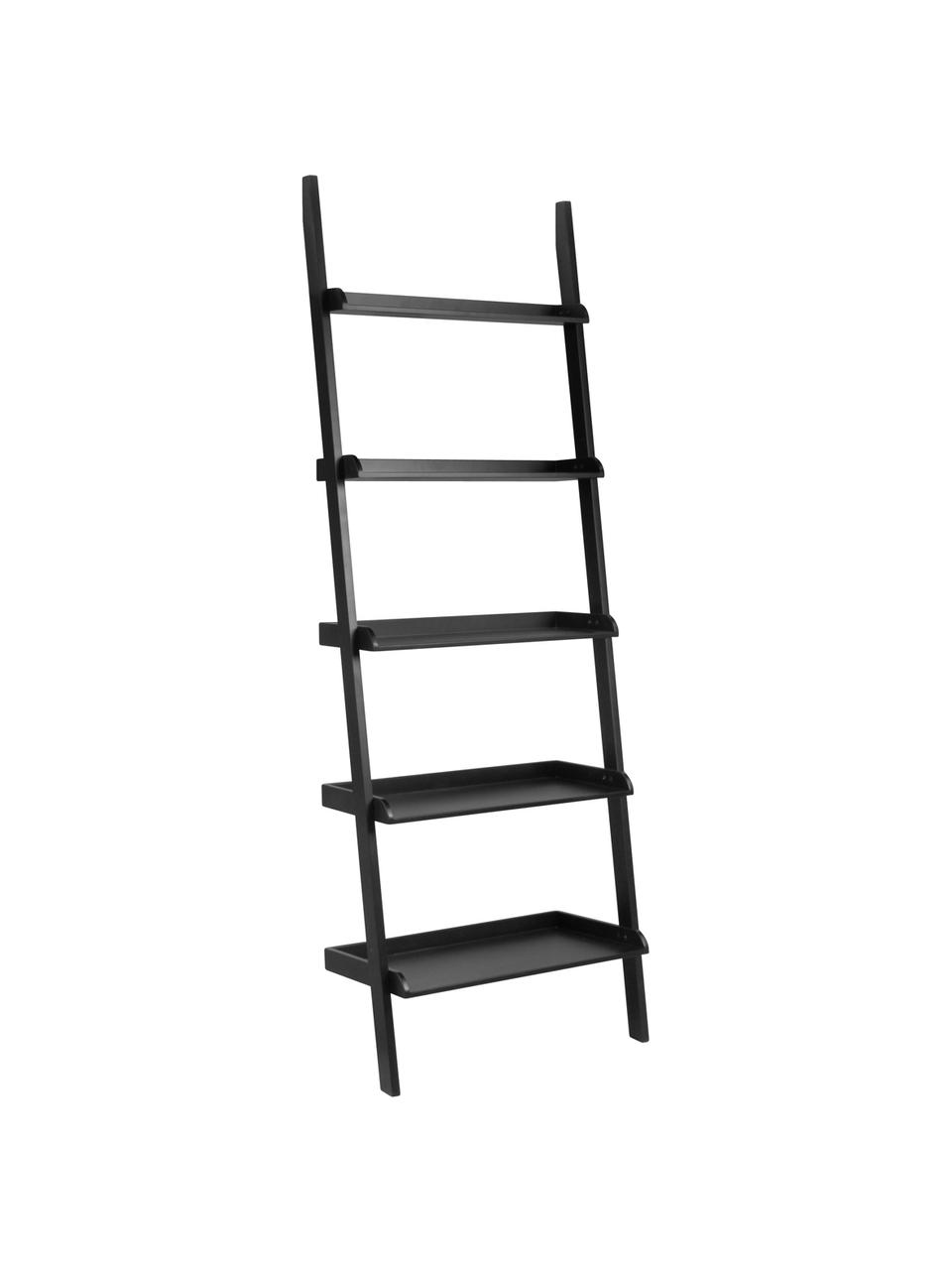 Ladder wandrek Wally in zwart, MDF, Zwart, B 67 x H 189 cm