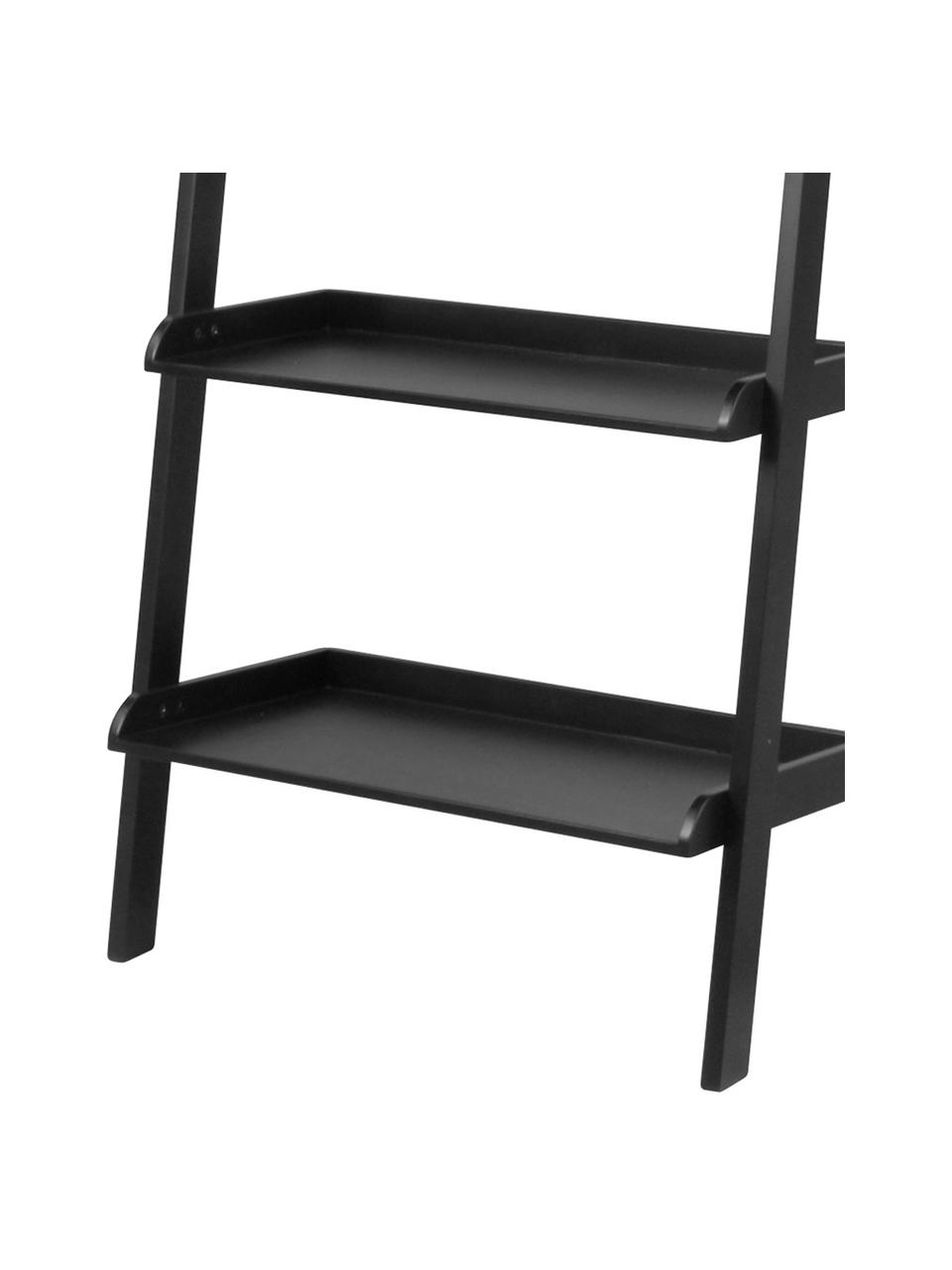 Estantería escalera Wally, Tablero de fibras de densidad media (MDF), Negro, An 67 x Al 189 cm