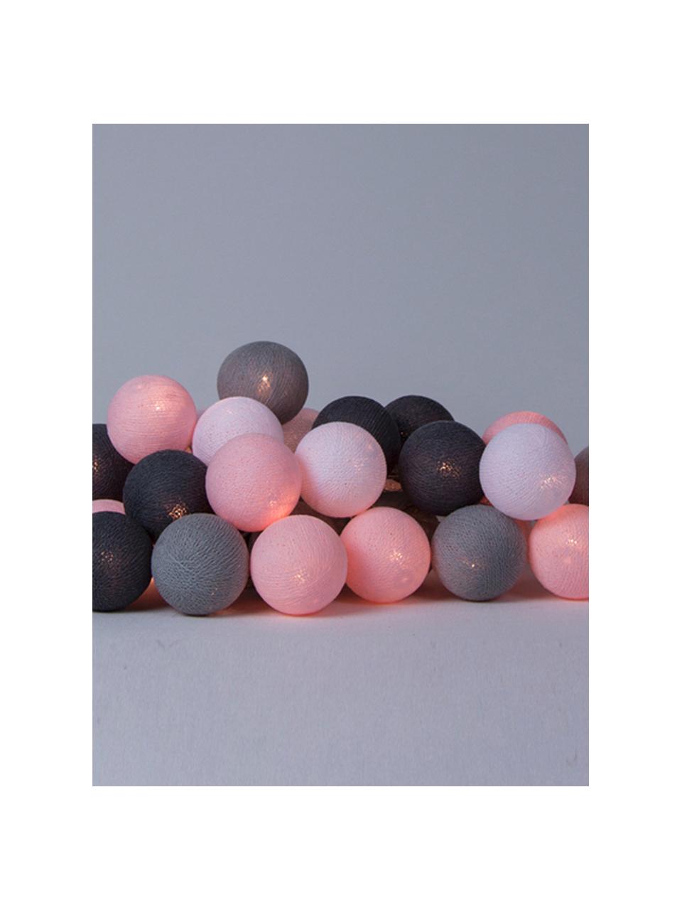 Ghirlanda  a LED Colorain, Rosa, tonalità grigie, Lung. 264 cm